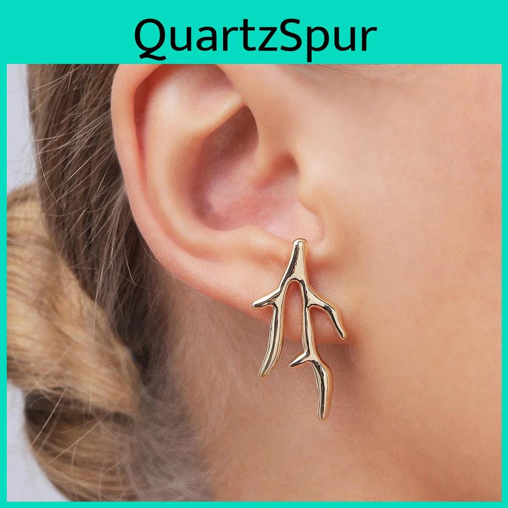 Coral Animal Design Alloy Earrings For Women Trendy Spring 2025