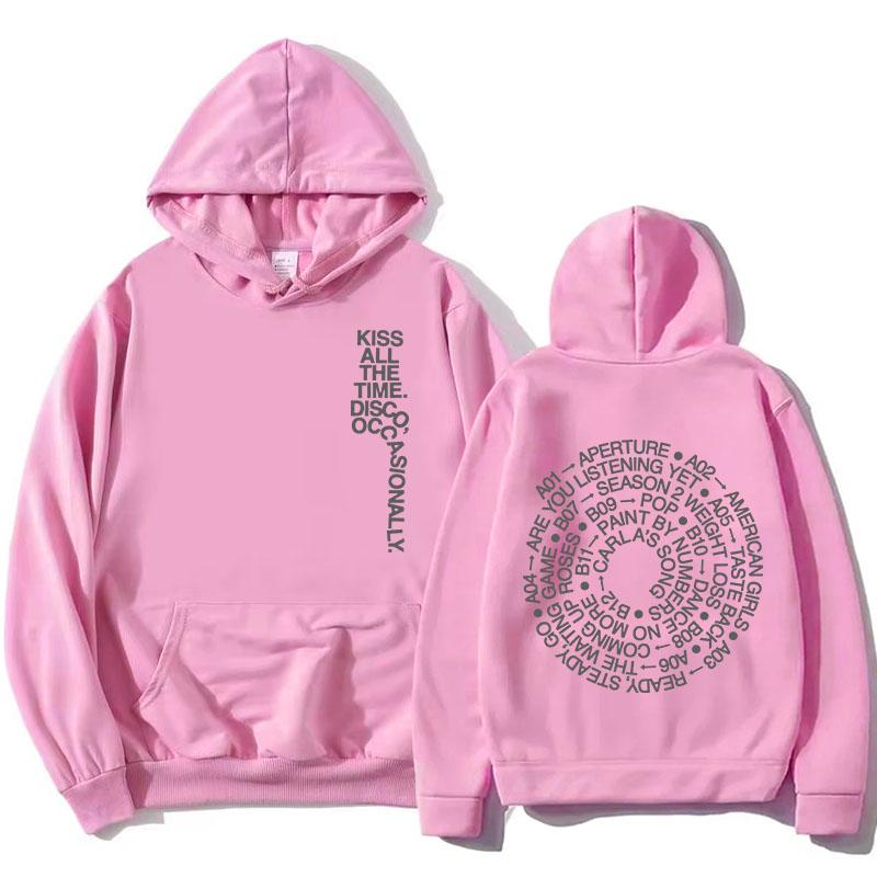 HarryStyles KISS ALL THE TIME. DISCO, OCCASIONALLY. Hoodies Album Graphic Print Sweatshirts Women Clothing Fleece Hoodie