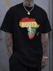 Bold Africa Roots Tee] Men's Black Africa Roots Graphic T-Shirt | Vibrant Pan-Af