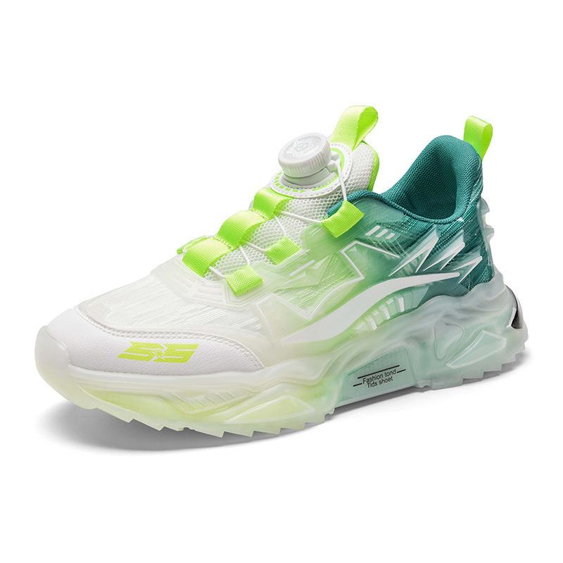 

Men s shoes 2025 summer new breathable rotating buckle sports and leisure shoes couple teen dad running shoes 36