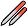 Set of 2 Color Glass Nail Files, Hand Made of Czech Tempered Glass C-MS