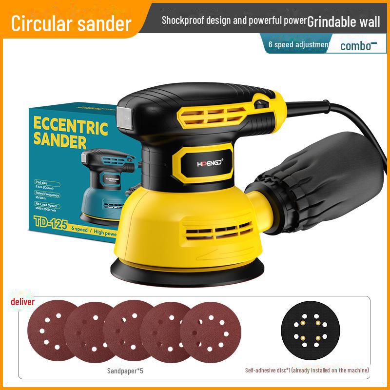 

5-дюймова ексцентрикова шліфувальна та полірувальна машина для деревообробки та меблів