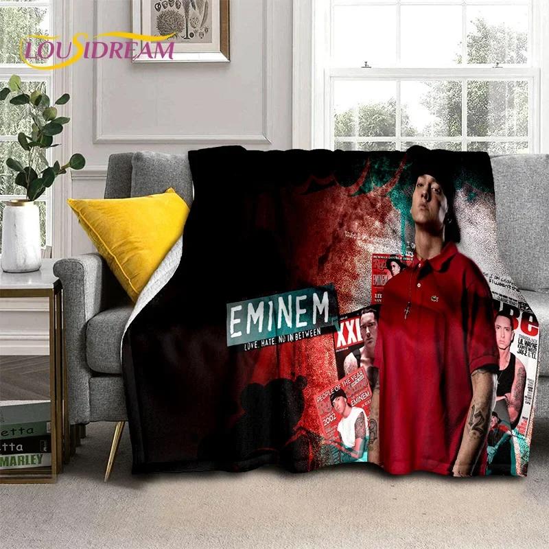 New Rapper Eminem Tupac 2pac Hip-Hop Music Rap God Blanket,Soft Throw Blanket for Home Bedroom Bed Sofa Picnic Travel Cover 013