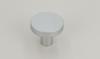 Round metal silver furniture knob