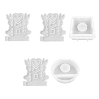 Easter Theme Candle Holder Molds with Base for Making Easter Decorations Candle Holder Tealight Holder