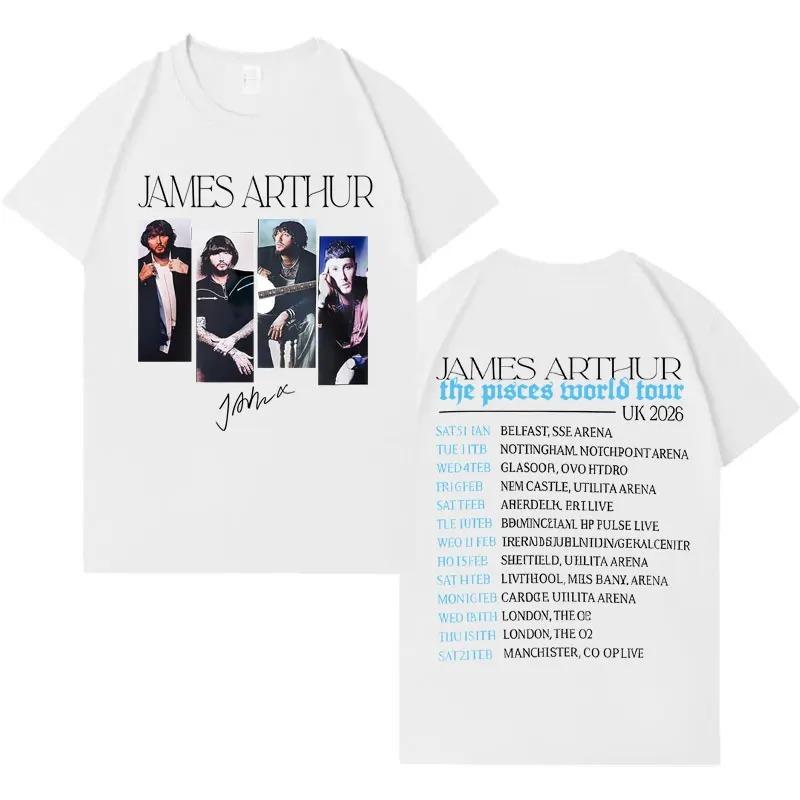 Singer James Arthur Mens Fashion TShirt 2026 Album Casual Loose TShirt HipHop High Quality Comfortable Short Sleeve Unisex