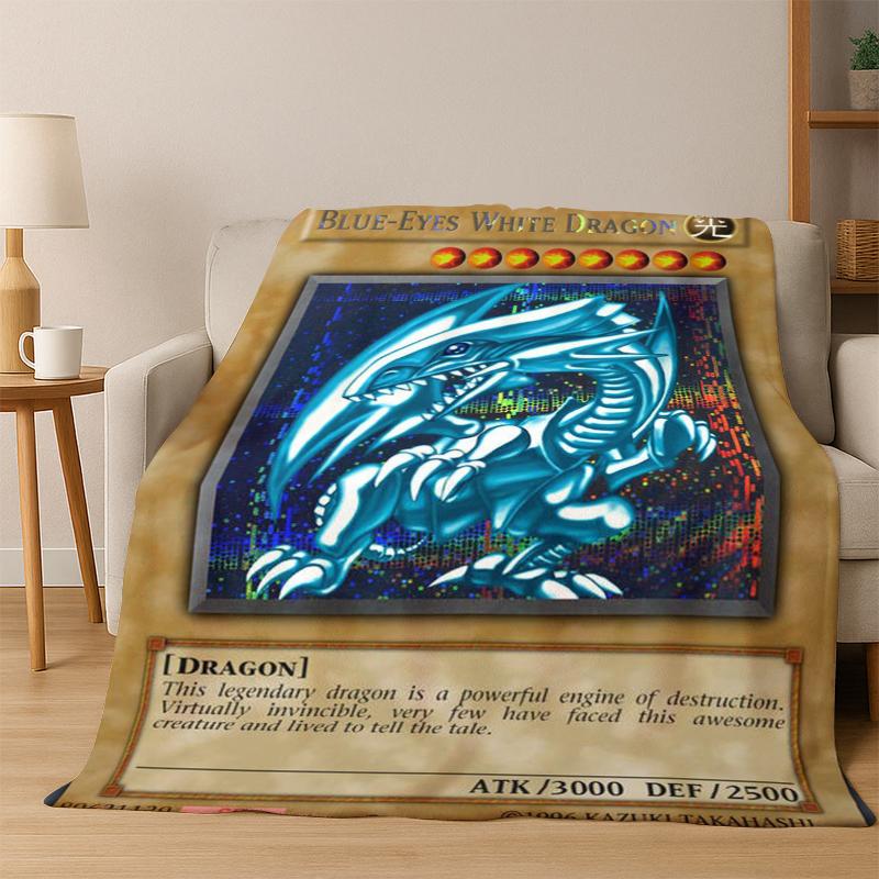 Anime Yu-Gi-Oh Carta Mostro Cartone Animato Coperta in Flanella Morbida Calda Coperta Plaid per Camera da Letto Soggiorno Letto Picnic Bambino