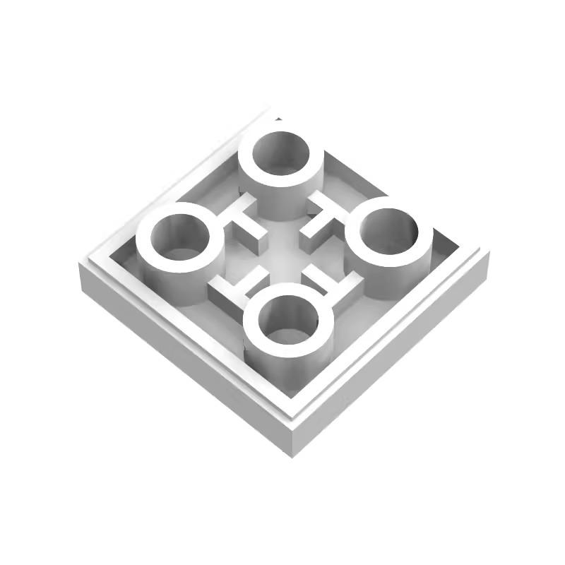 100pcs MOC Compatible Assembles Particles 11203 Tile Modified 2 x 2 Inverted Building Blocks Parts DIY Enlighten Block Bricks