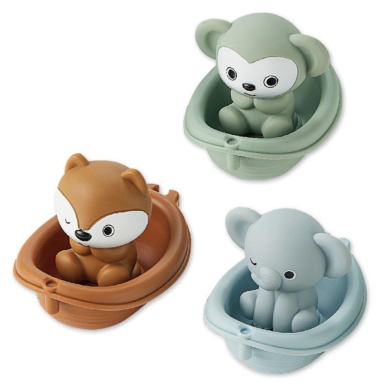 Baby Bath Toys Kids' Inertial Sliding Animal Car Soft Squishy Finger Toys Summer Play Water Toy For Children Kid 2 3 4 5 6 Year