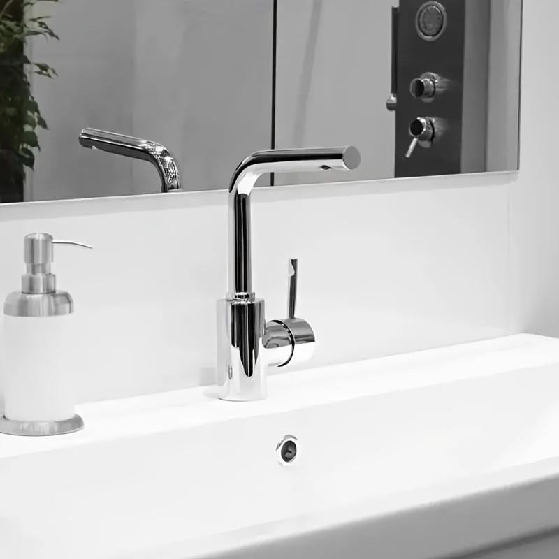 4pcs Elegant Stainless Steel Sink Drain Cover with Decorative Knob -Leak-Proof Easy-Install Overflow Stopper for Bathroom