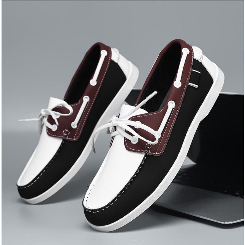 Fashion New Leather Dress Boat Shoes for Man Stylish Business Male Loafers Brand Slip on Casual Flats Moccasins Breathable Formal Shoes