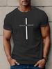 100 cotton Unisexs casual loose breathable and fashionable JESUS CHRIST letter pattern printed short sleeved round neck top