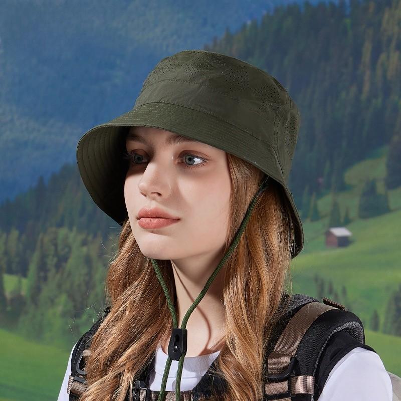 Outdoor Summer Fishing Hat With Sun Protection Waterproof Breathable Nylon For Hiking And Camping