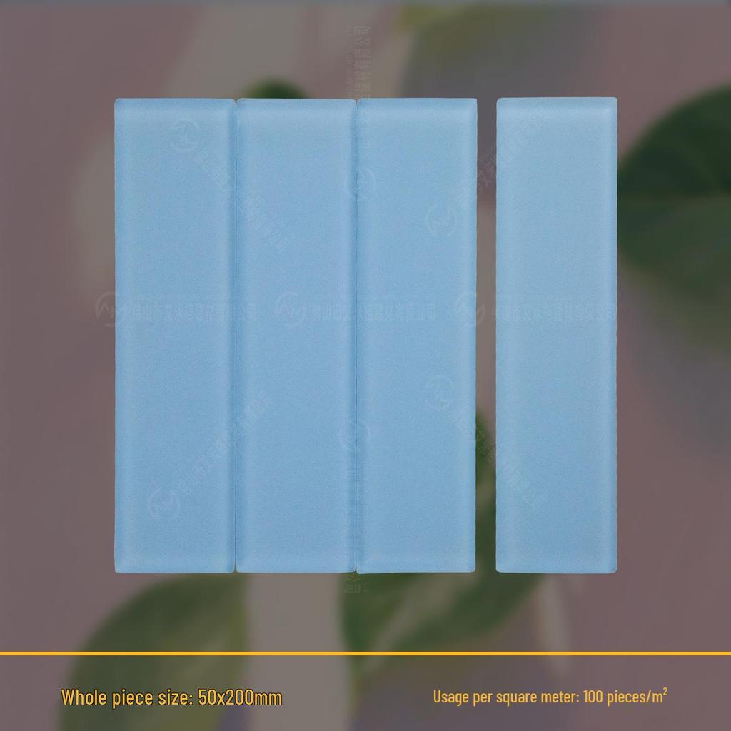 Dopamine Glass Handmade Tile: 50x200mm for Bathroom, Kitchen, Bar, and Shop Walls