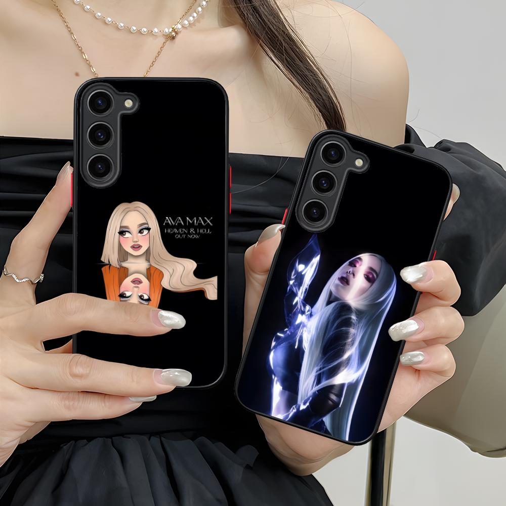 Fashion Ava Max Silicone Mobile Phone Case for Samsung Galaxy S26 S25 S24 S23 S22 S21 Plus FE Ultra Colorful Cover