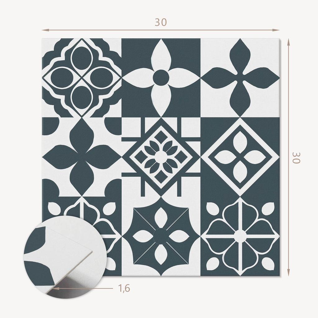 Kafelki Dekoracyjne Z Grafiką Przyklejane Wzory Geometryczne W Kafelkach 9X30X30 Cm