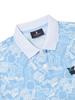 WIDEANGLE Co All-Over Reindeer Print Polo Shirt L_Ice Blue