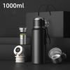Portable Stainless Steel Vacuum Thermos Tea and Water Separation Smart Temperature Display One-Button Operation