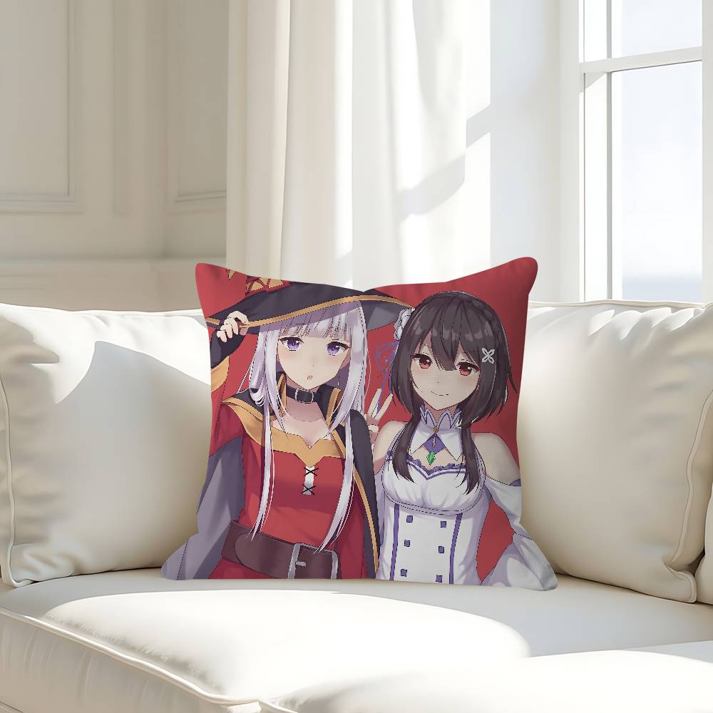 K-KONOSUBA Cushion Cover 30x50 Polyester Sofa Cushions Decorative Throw Pillows Home Decoration Pillowcover