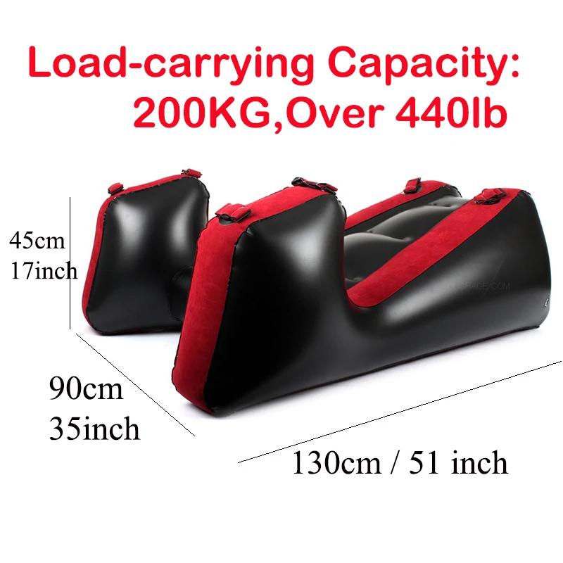 Portable Inflatable Sofa Bed Air Cushion Yoga Chair Lounger Flocking Sex Furniture for Couples Love Positions Deeper Adult Games