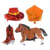 5Pcs/Set Western Cowboy Horse Boots Hats Star Foil Balloon Boys Birthday Party Baby Shower Decoration 2026  Year Supplies