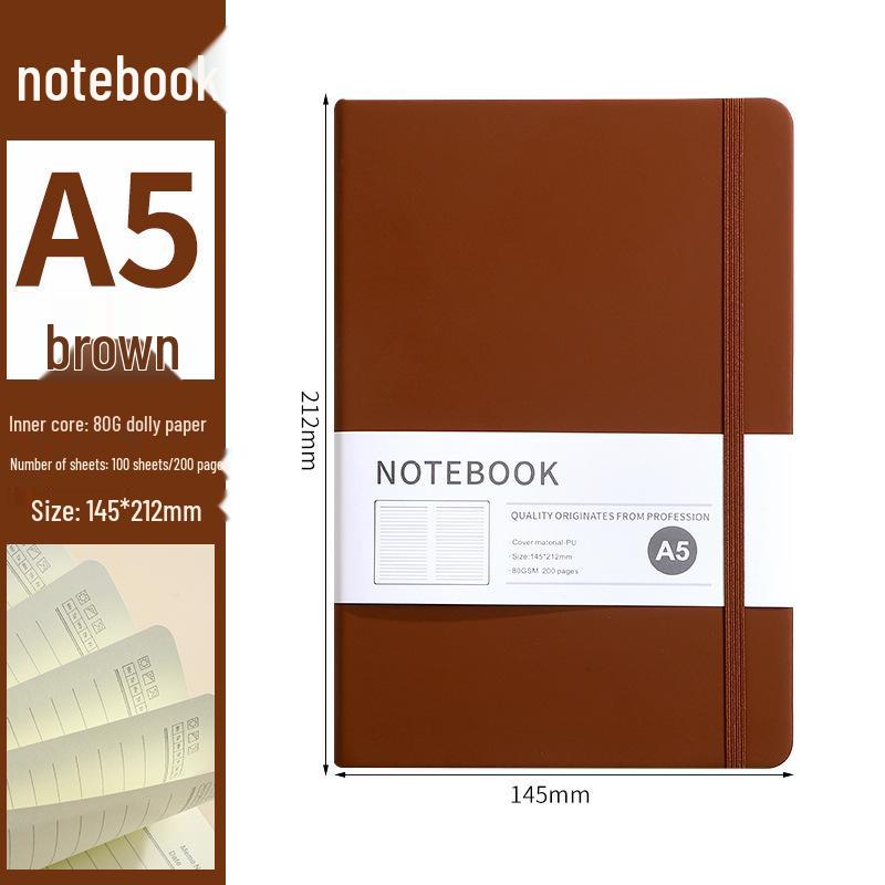 Custom Logo A5 Thickened Notebook with Elastic Band for Business Meetings