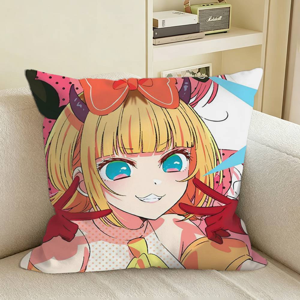Lovely MMemCho Oshi noKo Anime Square Sofa Pillow Cover Solid Color Living Room Home Decor Cushion Case