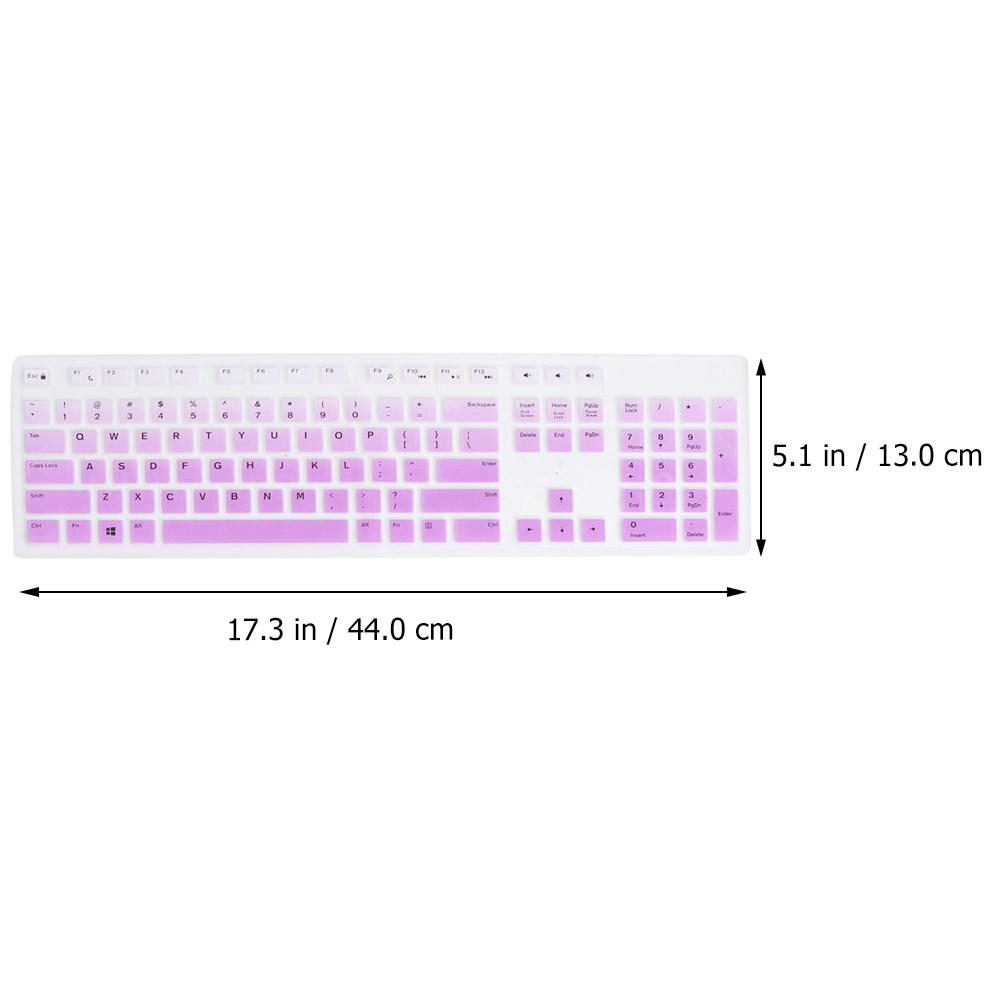 1Pcs Keyboard Protective Film Silicone Cover Compatible for Dell Kb216 Kb636 Wired Wireless Keyboard Waterproof Dustproof фиолетовый