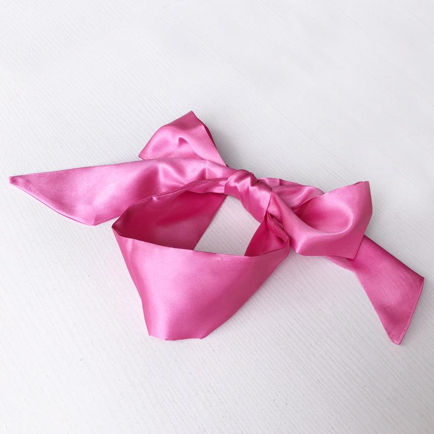 Black and Red Satin Erotic Eye Mask Blindfold for Adults