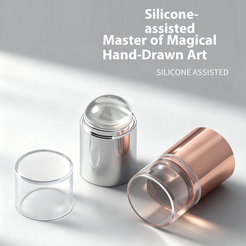 Transparent Mini Nail Seal With Scraper Nails Stamp Template Manicure Design Polish Stencil Nail Art Mold Manicure Tool