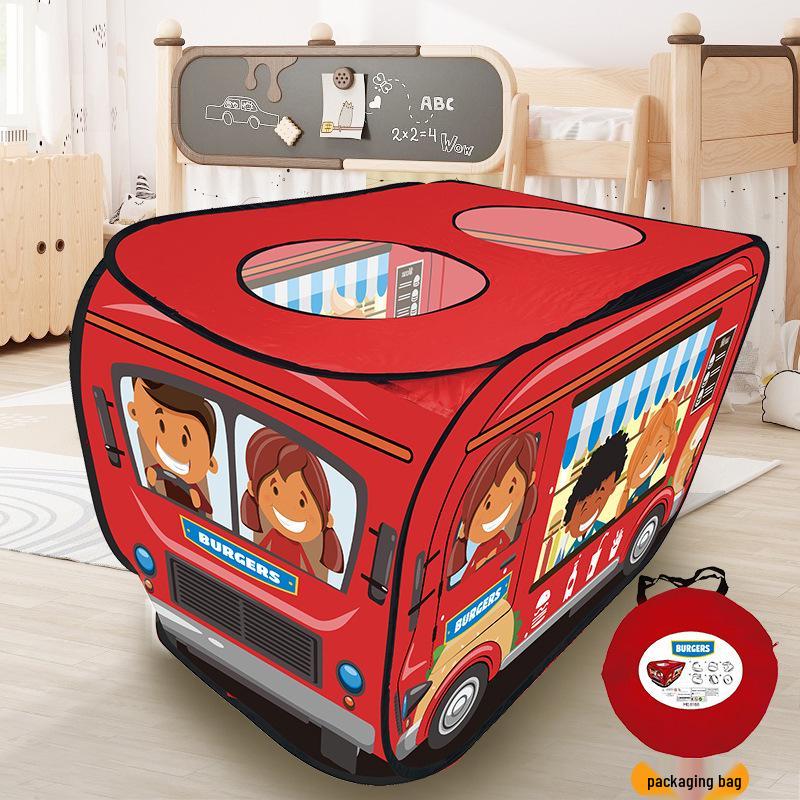 Children's Outdoor & Indoor Pop-up Play Tent - Cartoon Bus Theme