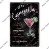 Putuo Decor Nostalgisches Cocktail-Blechschild | Metallschild Wandkunst | Ideal für Heimbar-, Pub- und Man Cave-Umgestaltungen | Geprägt