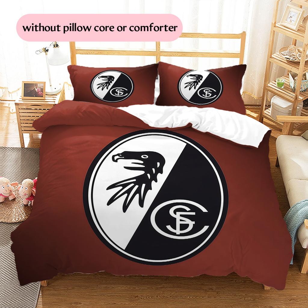Set Copripiumino Trapuntato Modello SC Freiburg Decorazione per la Casa Regalo (1 * copripiumino + 2 * federe senza imbottitura)
