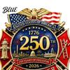 First Responder Jewelry Firefighter Commemorative Enamel Brooch Pin US 250th