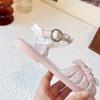Girls' Sandals New Style Summer Baby Girl Pearl Little Girl Bowknot Soft Bottom Princess Shoes Toe-covering Crystal Shoes