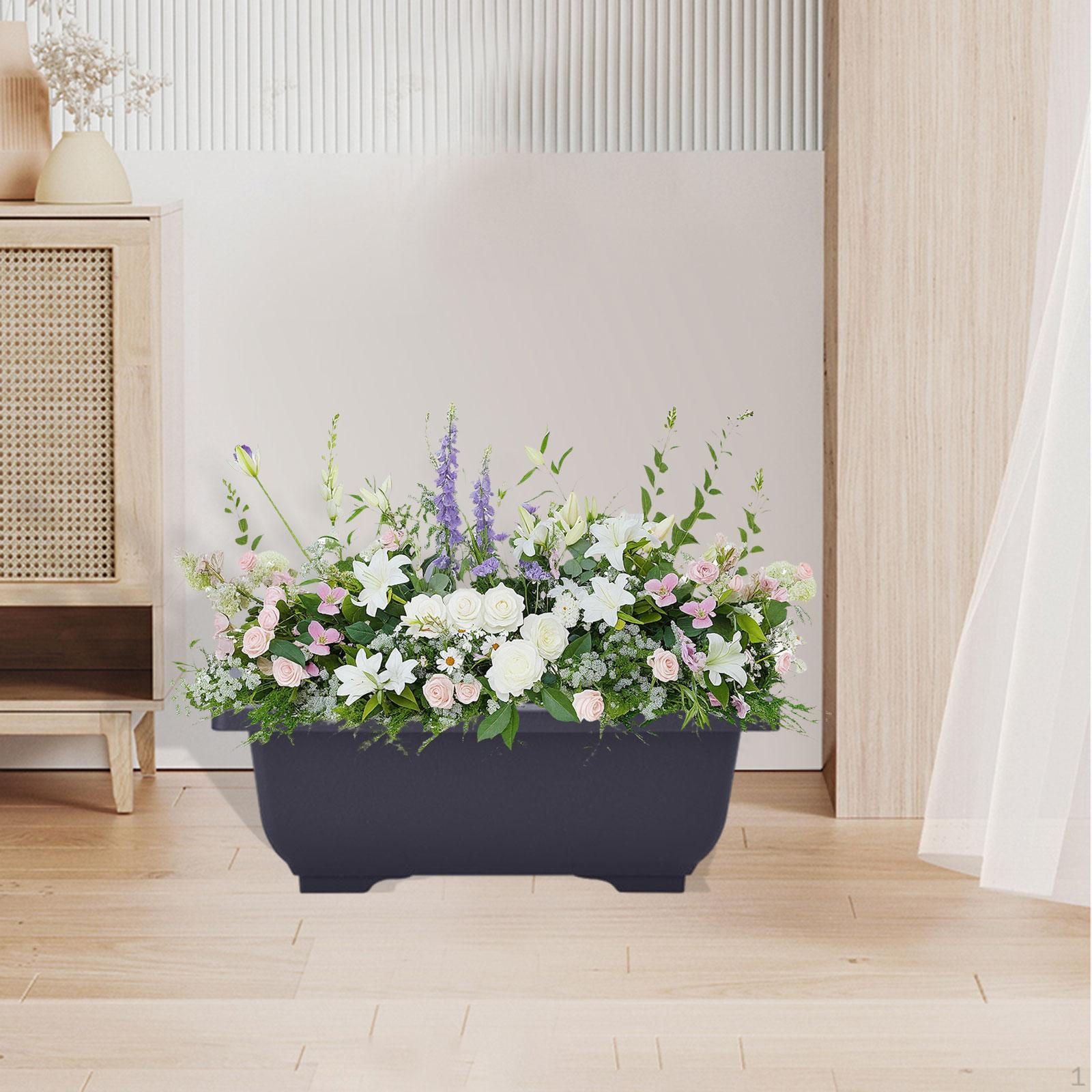 Bonsai Flower Pot, Nursery Pot for Shelf, Yard, Garden, Balcony, Patio Rectangle