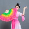 Dancer Practice Long Imitation Belly Dancing Fan Silk Fans Long Silk Fans Rayon Silk Fans