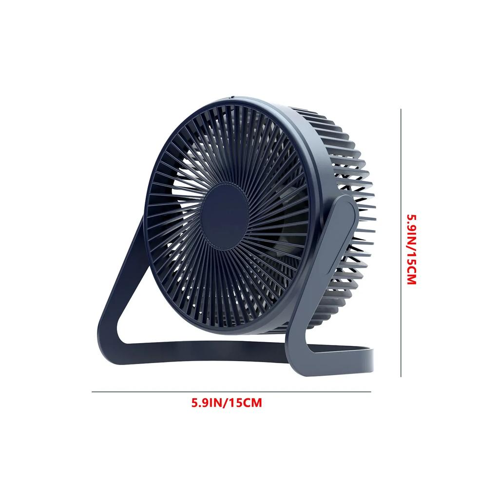 2025 USB Mini Desk Fan 5Inch Portable Super Quiet 180°Rotation Personal Cooling for Office Home Travel