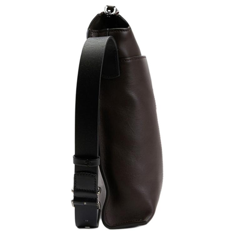 Bally Classic Red And White Striped Leather Shoulder Messenger Bag Men Bags Brown BAUMAS-221