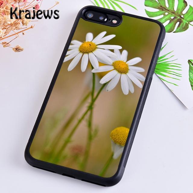 Krajews Daisy Flower Soft Phone Case Cover For iPhone 14 5 6s 7 8 plus X XR XS 11 12 13 pro max Samsung Galaxy S21 S22 ultra
