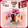 Lucky Cat Cherry Tree New Year Gift Building Blocks Set With Lighted Effect
