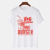 Big Kahuna Burger Grafik T-Shirt Kurzarm Fiktion Tees Vintage Lässig Weiß Oberteile Mode Baumwolle Damen Hemd