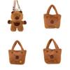 Large Capacity Capybara Plush Handbag Stuffed Cartoon Backpack Capybara Crossbody Bag  Unisex