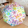 1PC Butterflies Flowers Umbrella-8-Rib Reinforced Portable Folding Travel Suitable for All Seasons Outdoor Daily Use -J0375