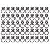 50 Sets Pull Ring Rivet 10x9mm Zinc Alloy Screwback Round Head Rivets with 5.5mm Iron Screws for Phone Case Belt Bag