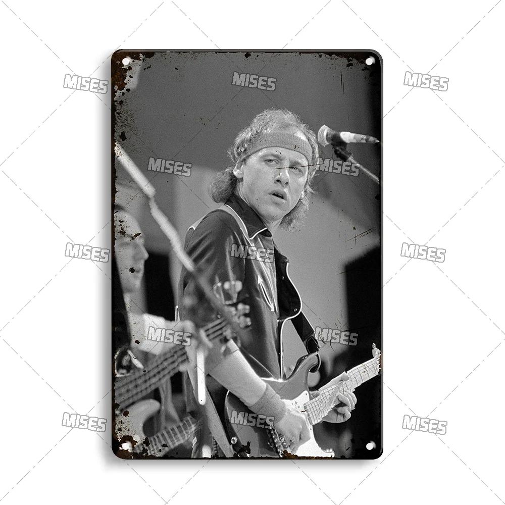 MISES Rock Band Metal Poster DIRE STRAITS Band Decorative Plate Metal Sign Rusty Metal Plaque Home Club Kitchen Metal Tin Sign
