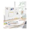 Yamazaki Jitsugyo 10066 Desk Side with Tray Steel Panel White W58 x D4.8 x H41.7-45.5cm Tower Partition Steel Board