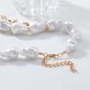 Gold Tone Alloy Pendant Necklace With Pearl Chain Heart Insect Leaf Geometric Charms Bold Statement Jewelry Women