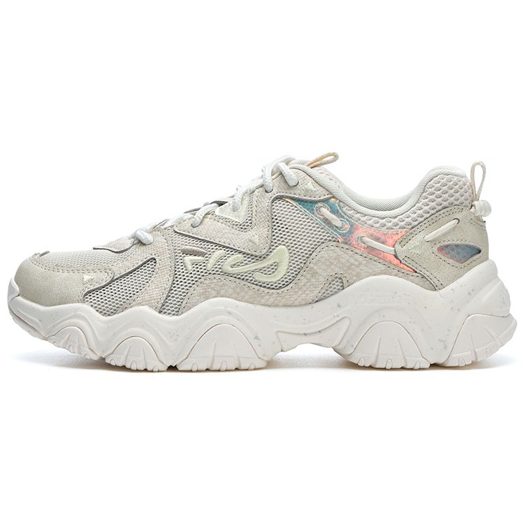 Fila Cat Paw 4th Generation Mesh Fabric Synthetic Leather Sports Non-Slip Low-Top Casual Shoes Women Sneaker Foam-White F12W322107FWG