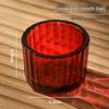Vertical Stripe Transparent Glass Aroma Candle Holder